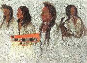 Bierstadt, Albert Four Indians Germany oil painting artist